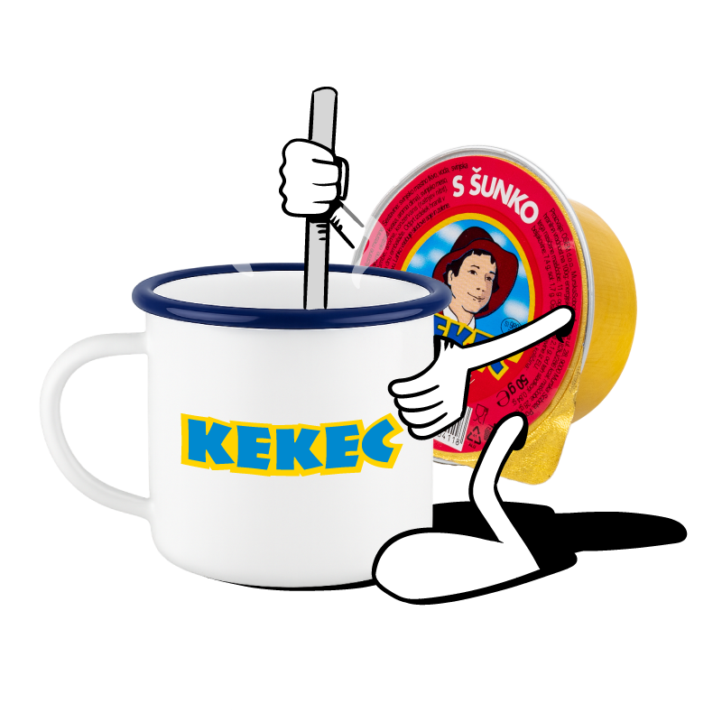 Ilustracija Kekec paštete, ki “kuha” v loncu, na katerem piše Kekec. Nakazuje nalogo 13. dne brezplačnega Kekec adventnega koledarja za otroke.